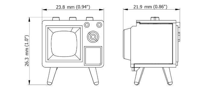 TinyTV Mini hardware drawing